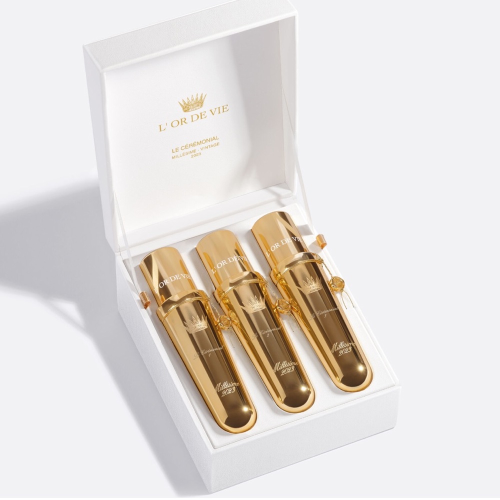 Dior Prestige L'or de Vie Le Ceremonial 2022 unboxed face serum treatment set